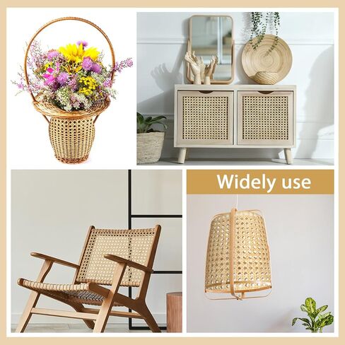 18 Inches Width Rattan Cane Webbing Roll Caning Material Weave Rattan Fabric Furniture for Caning Projects Pre Woven Open Mesh Cane for Cabinet Bed Chair Repair Caning Material DIY Supplies (1 Feet) in Kuwait