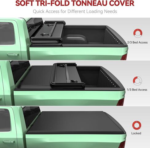 LEDKINGDOMUS Soft Tri-Fold Truck Bed Cover Fits for Toyota Tacoma 2024 2025 (Excl. Trail Edition) | 5' (60") Bed in Saudi Arabia