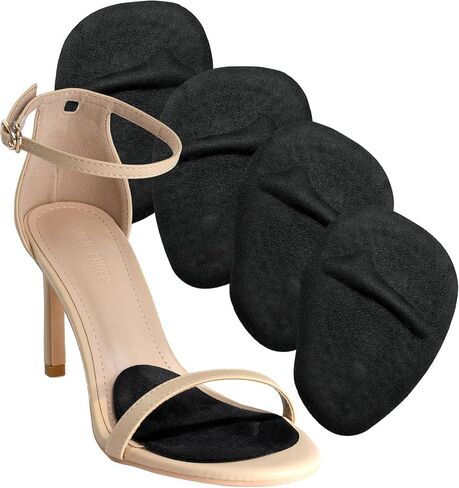 HiRui Metatarsal Pads (2 Pairs) - Ball of Foot Cushions for Women, Heel Inserts for Pain Relief & Comfort, Anti-Slip Heel Grips for Loose Shoes & Blister Prevention - Fits All Shoes (Beige) in Kuwait