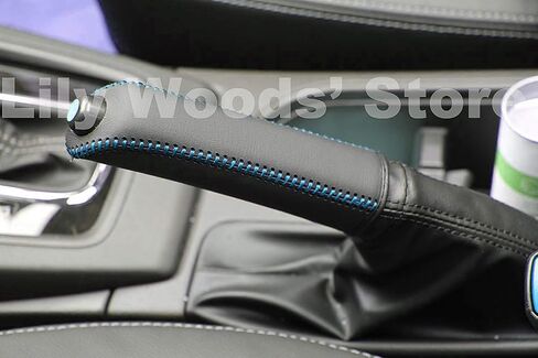 JI Loncky Black Genuine Leather Handbrake Cover for Subaru Forester 2009-2017 / Subaru XV Crosstrek 2013-2015 / Subaru Crosstrek 2016 2017 / Subaru Impreza2008-2017 /Outback/Legacy Accessories in Saudi Arabia