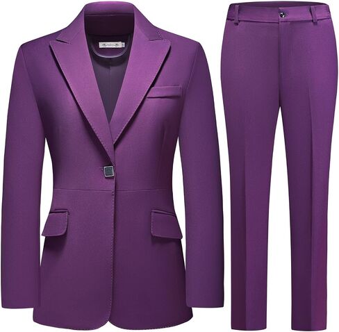 MODFUL Pant Suits for Women Business Suit Set 2 Piece Slim Fit Blazer Jacket One Button Formal Suit in Saudi Arabia