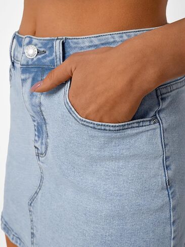 Trendy Queen Womens Denim Skirts Jean Short Mini Skirt Summer Outfits Fashion Cute Y2k Clothes with Pockets 2025 in Saudi Arabia