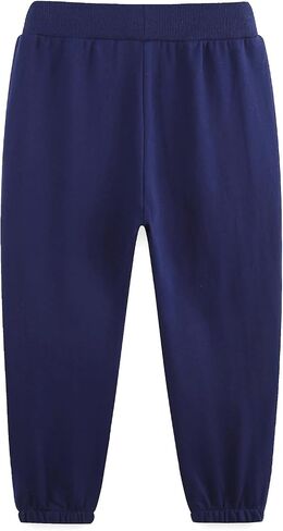 Boy's Cotton Crinched Hem Jogger Sweatpant Pants with Zipper Pockets and Funtional Drawstring Size 4-20 in Saudi Arabia