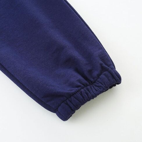 Boy's Cotton Crinched Hem Jogger Sweatpant Pants with Zipper Pockets and Funtional Drawstring Size 4-20 in Saudi Arabia