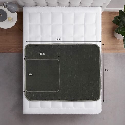 Ultra Absorbent Incontinence Chair Pads Waterproof Washable Seat Protector Pads for Wheelchair Sofa Armchair for Adults Senior 21x22in Black in Kuwait