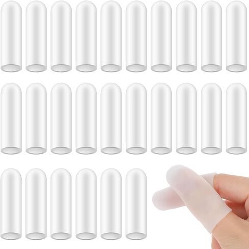 26Pcs Silicone Finger Protectors Soft Gel Finger Cots Small Fingers Sleeves Thumb Protection for Fingers Arthritis Cracking and Pain Relief(Skin Color) in Saudi Arabia