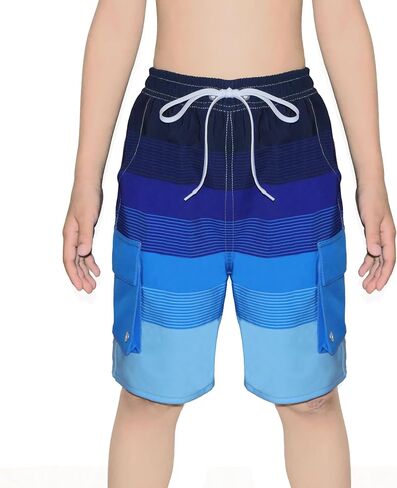 Boys Swim Trunks Compression Liner 9 Inch Board Shorts Quick Dry Bathing Suit with Boxer Brief Swimwear in Saudi Arabia