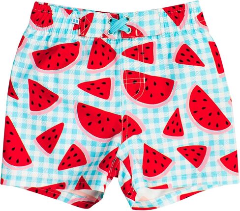 RUGGEDBUTTS Boys UPF50+ Sun Protection Gingham Swim Trunks in Saudi Arabia