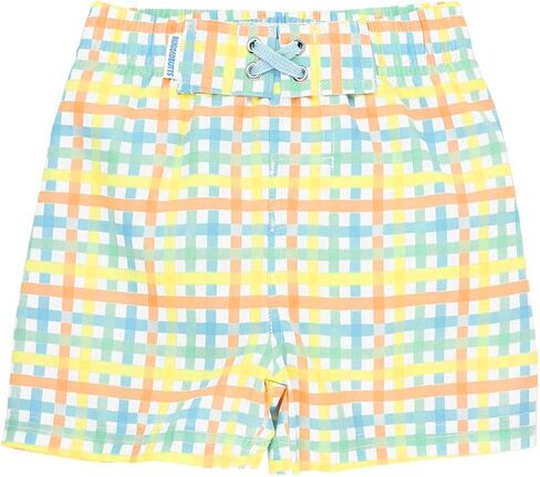 RUGGEDBUTTS Boys UPF50+ Sun Protection Gingham Swim Trunks in Saudi Arabia
