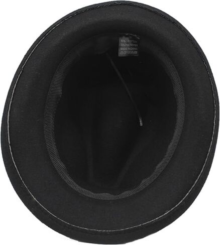 Fedora Hat for Men, Classic Short Brim Adjustable Panama Hat with Feather Winter Felt Jazz Cap in Kuwait