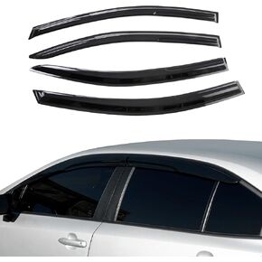 Rain Guards Side Window Visor Vent Outside Mount Fits for Toyota Corolla 4DR Sedan JDM 2020 2021 2022 2023 2024