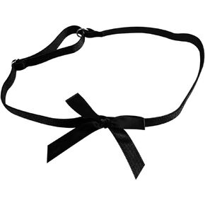 1pcs/Set Black Sexy Bow Leg Garter For Women, Elastic Thigh Ring For Party Costume Halloween Christmas Cosplay
