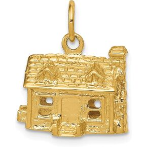 Avariah 14k Yellow Gold 3-D House Charm - 18mm