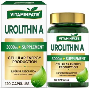 3000 MG Urolithin A Supplement - 120 Capsules Supports Antioxidant, Enhanced Healthy Aging, Mitochondrial, Cell Repair for Men & Women