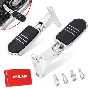 Benlari Passenger Foot Pegs, Passenger Mini Footboard Footpegs Fit for Harley Davidson Touring Road King Electra Glide Road Glide Street Glide 1993-2025 (Black)