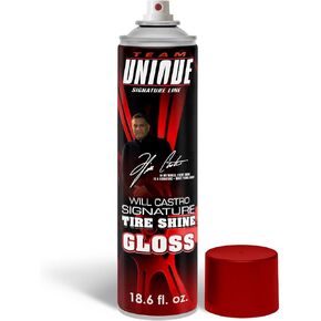 Tire Shine Gloss – 18.6 Fl Oz (550mL) Pack of 6 | High-Gloss Formula for Ultimate Tire Shine | Protects Against Cracking and Fading | Non-Greasy, Low-Sling Spray for Easy Application