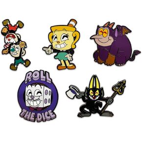 Youtooz Cuphead Pin Set, Official Licensed Cuphead Pins, Collectors Box Includes 5 Pins by Youtooz Cuphead Collection