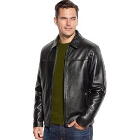 Genuine Men's Polo Classic Leather Moto Trucker Jacket - 100% Lambskin Jacket for Bikers