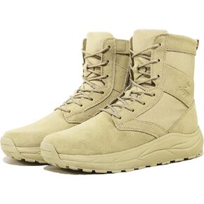 Soulsfeng Men's Women's Tactical Boots Lightweight Side Zipper Outdoors Combat Hiking Desert Military Boots