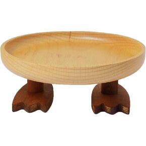 Wood Key Bowl for Entryway Table, Key Tray, Jewelry Tray, Valet Tray with 2 Cute Duck Feet, for Rings, Coins, Bracelets Watches