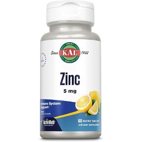 يدعم Activmelt Kal Zinc 5mg ، وملحق دعم المناعة مع أكسيد الزنك ، تخليق البروتين ، والتمثيل الغذائي ، ونمو الخلايا ، وصحة المناعة ، ونكهة الليمون الطبيعي ، وضمان 60 يومًا ، و 60 علامات تبويب صغيرة