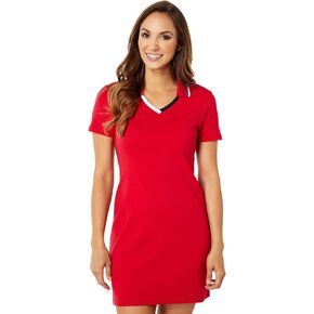 Tommy Hilfiger Women's Short Sleeve Johnny Collar Solid Polo Dress