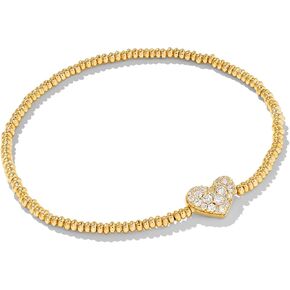 Kendra Scott Ari Pave Crystal Heart Stretch Bracelet, Fashion Jewelry for Women