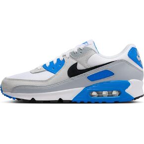 Nike Air Max 90 Men's Shoes (FN6958-102, White/Photo Blue/Pure Platinum/Black)