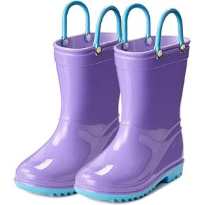 Puddle Play PVC مقاومة للماء - الخزامى الأرجواني والأزرق الفاتح - سهلة الحجم 4 طفل صغير