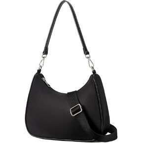 CHOLISS Small Crescent Shoulder Bag for Women, Nylon Crossbody Bags for Women Trendy, Everyday Bag with Adjustable Straps