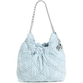 Tory Burch Women's Fleming Denim Mini Hobo Bag