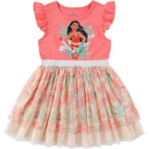 Disney Moana Girls Tulle Dress for Toddler and Big Kids