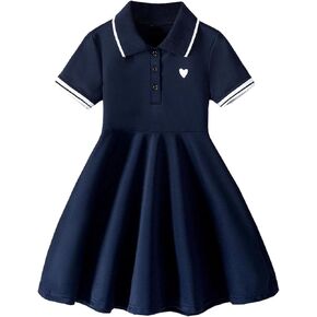 Soly Hux Toddler Girl's Summer Dress Print Heart Princed Short Short