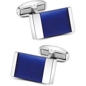 Mr.Van Blue Onyx Cufflinks Men's Shirt Cuff Links Set Gemstone Reiki jewelry Gifts for men