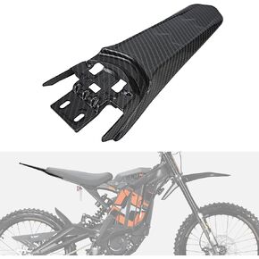 Motorcycle Rear Fender Extended Mudguard for Surron Sur Ron Light Bee X/S Segway X260 X160 Electric Dirt Bike Imitation Carbon Fiber