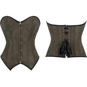 Womens Bustier & Corset Frosted Lace Boned Top - Retro Palace Mesh Tops Fit Crop Waist Bodyshaper Vintage Bandage Lingerie