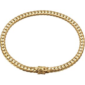 Beautiful 14K or 18K Solid Gold Bracelet for Men and Women - Cuban Horseshoe Design, Weighing 10.5g. The Perfect Fashion Accessory and Birthday Gift Father's Day gift.