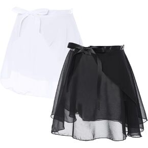 Women Ballet Wrap Skirt Chiffon Dance Wrap Skirt Gymnastics Ballet Tarts for Women