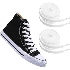 2 Pairs Elastic Shoe Laces for Converse High Top and Low Top Flat Stretchy Bungee Replacement Shoelaces