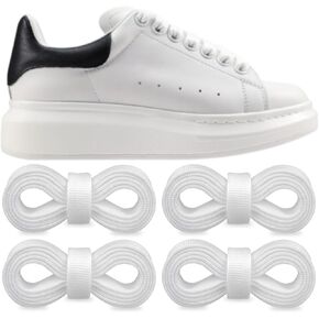 2 Pairs Shoelaces for Alexander McQueen Flat Shoe Laces Replacement Sneaker Shoes