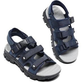 Athletic Sandals for Men's Open Toe Walking Sandals Outdoor Hiking Sandal Anti-Slip with Adjustable Strap for Summer Beach