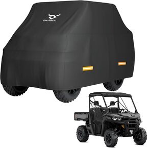 126.77’’× 69.29’’× 68.50’’ Heavy Duty 420D Waterproof Outdoor Storage UTV Cover All-Weather Protective Side by Side Cover Compatible with Yamaha Honda Kawasaki Can-Am