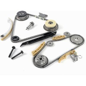 Engine Timing Chain Kit Fit for Equinox HHR Captiva Sport Cobalt 09-17 2.2L 2.4L for Verano LaCrosse Regal 11-17 2.4L for GM Terrain 11-17 2.4L w/Water Pump VCT Selenoid Actuator Gear