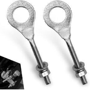 2 PCS Chain Tensioner Adjuster, Waterproof Durable Metal Vehicle Engine Balance Shaft Chain Tensioner, Universal Automotive Chain Modified Tool for Bike Motorcycle (Silver)