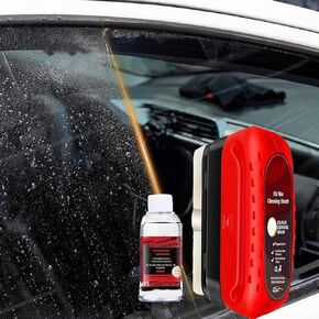 Automotive Oil Film Cleaning Brush for Car Windows, Clear Vision Glass Cleaner, Windshield Cleaner, Anti-Rain Fog Cleaning Glass Brush with Refill, Improves Clarity