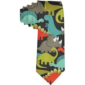 Men's Cute Dinosaur Neckties Slim Novelty Neck Ties