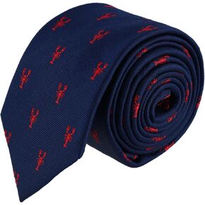 Trafalgar Men's Stonington Lobster Novelty Silk Necktie