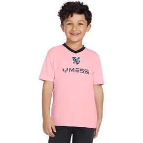 Boys' Lifestyle Short Sleeve Top, Loose-fit V-Neck Shirt with Logo, Comfortable