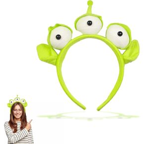 Alien Headband Three-Eyed Monster Plush for Kid Adults, Alien for Party Cosplay Halloween Costume