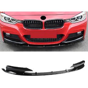 مفسد شفة الشفة الأمامي الوفير ملائم لـ BMW F30 F31 (فقط M Sport) 3 Series 2012-2018 328i/ 330i/ 335i/ 340i/ 330e Gloss Black Accessories Air Chin Body Kit